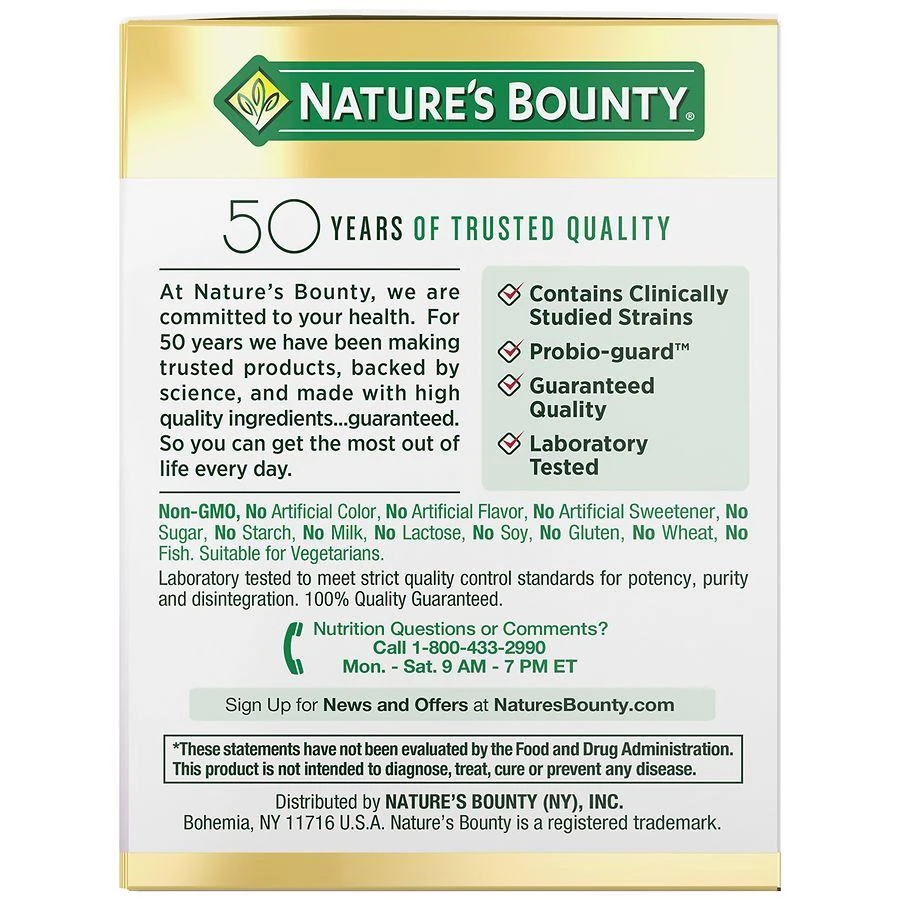 商品Nature's Bounty|超强益生菌 10 种不同益生菌菌株,价格¥237,第2张图片详细描述