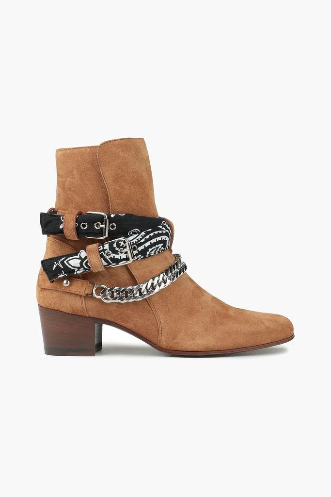 商品AMIRI|Chain-embellished buckled suede ankle boots,价格¥3128,第1张图片