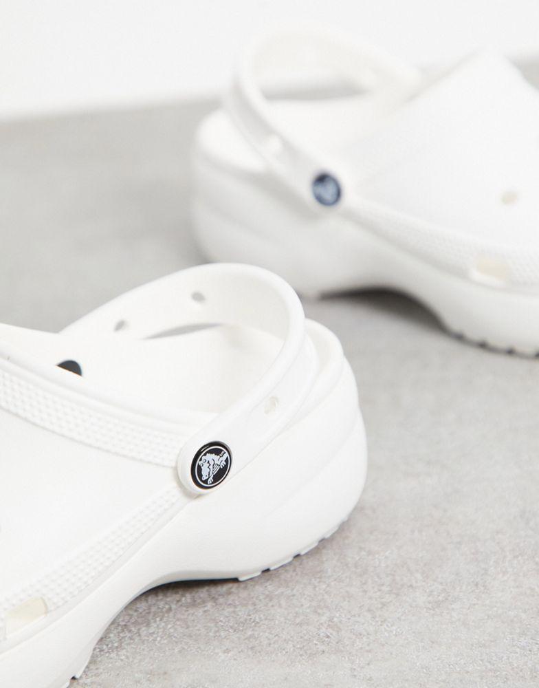 商品Crocs|Crocs classic platform clogs in white,价格¥405,第6张图片详细描述