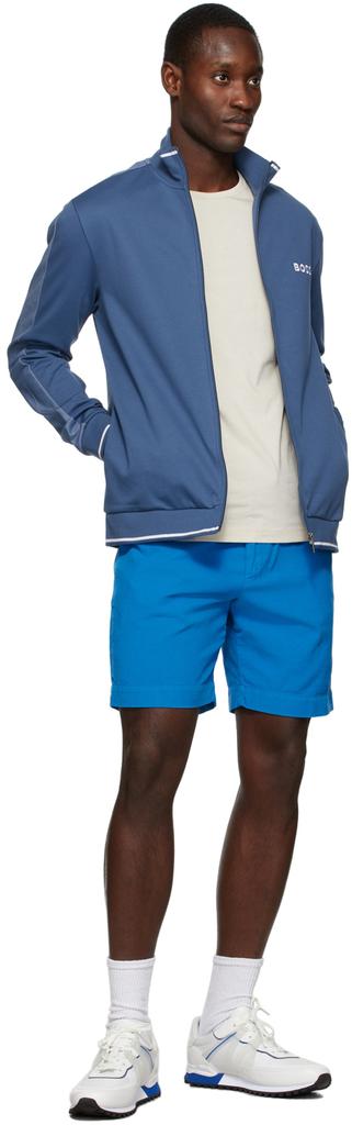 Blue Regular-Fit Logo Zip Jacket商品第4张图片规格展示