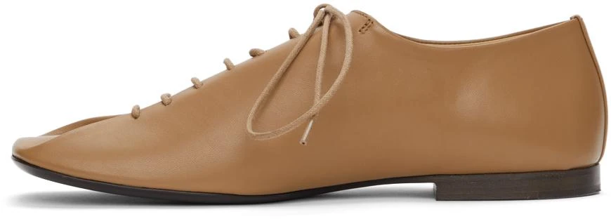 商品Lemaire|SSENSE Exclusive Tan Flat Derbys,价格¥2005,第3张图片详细描述