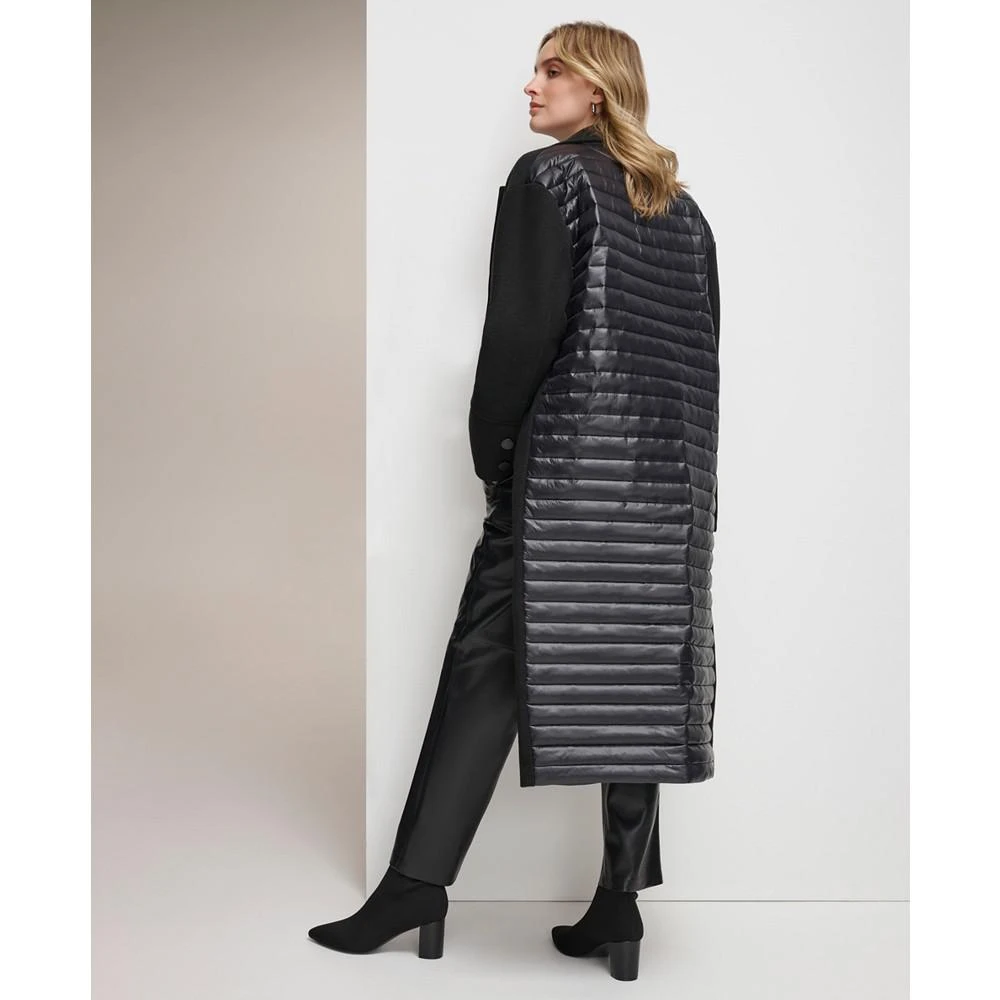 商品Calvin Klein|Women's Long Coat With Puffer Trim,价格¥1533,第5张图片详细描述