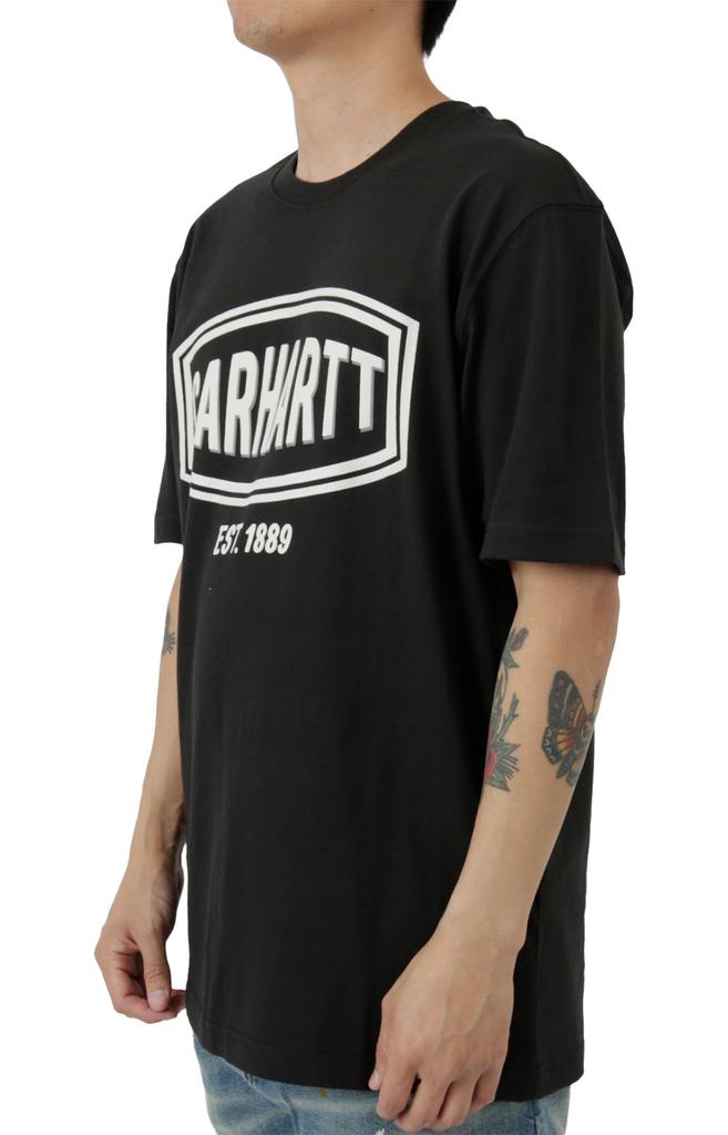 (105185) Loose Fit Heavyweight Short-Sleeve Logo Graphic T-Shirt - Black商品第2张图片规格展示