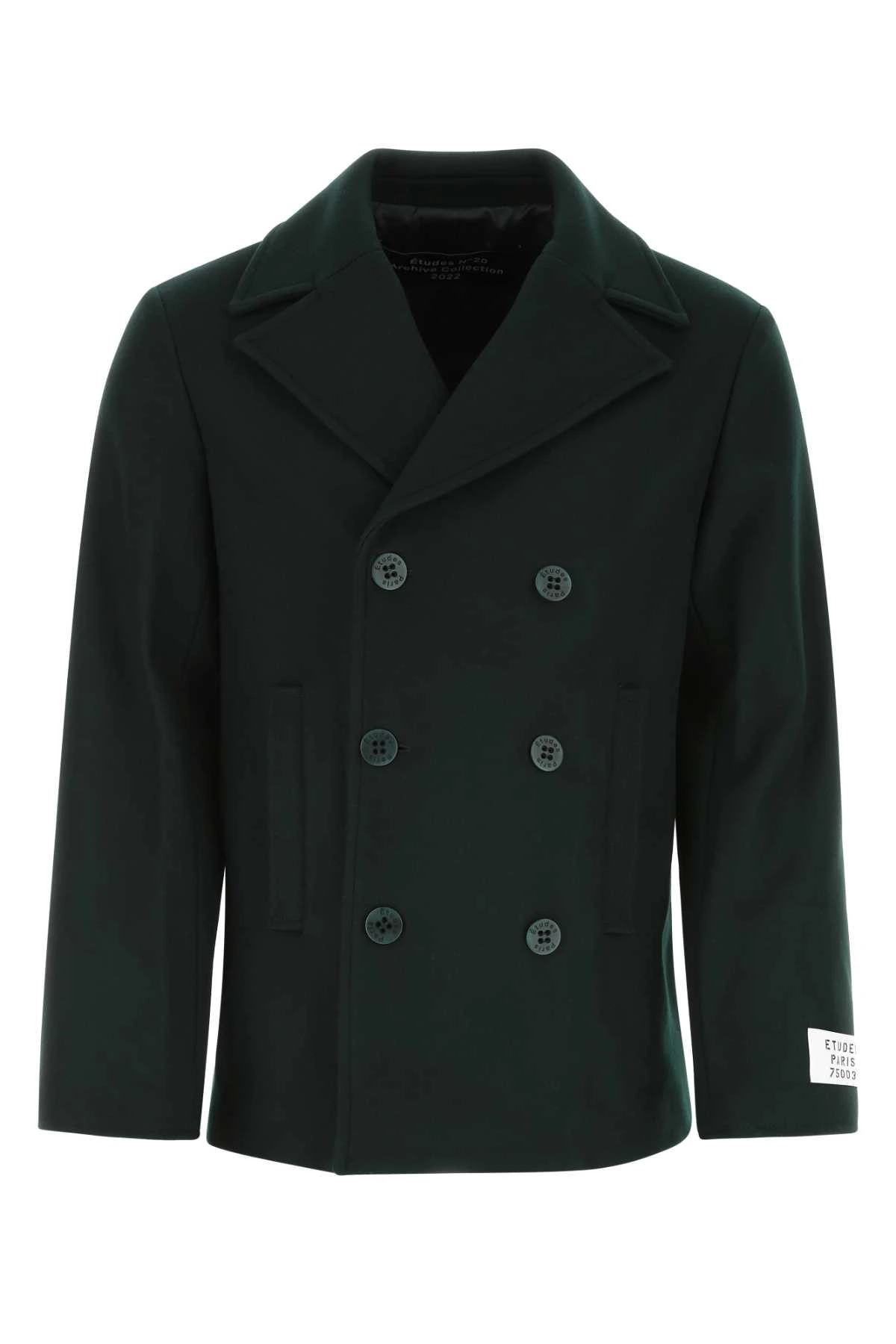 商品【商品预售7天】 Etudes|Etudes 男士大衣 OZENFANTWOOLGREEN 绿色,价格¥2866,第1张图片