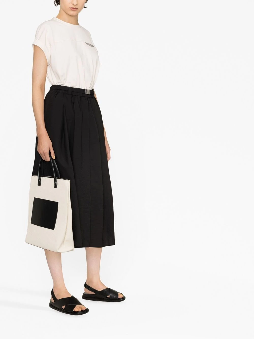 商品【商品预售7天】 Brunello Cucinelli|Brunello Cucinelli 女士T恤 M0A45EE520C579 白色,价格¥2462,第3张图片详细描述