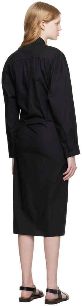 商品Lemaire|Black Straight Collar Twisted Midi Dress,价格¥2044,第3张图片详细描述