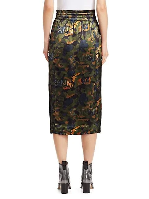 商品Ganni|Floral Print Satin Midi Skirt,价格¥750,第5张图片详细描述