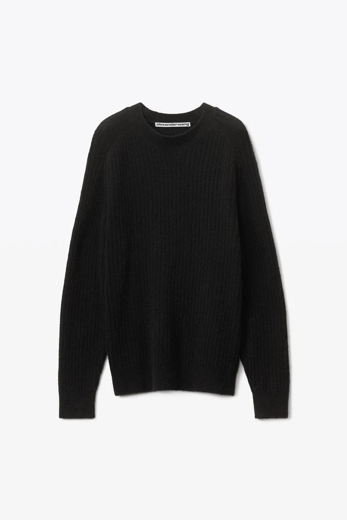 商品Alexander Wang|RIBBED CREWNECK SWEATER IN ALPACA FLEECE,价格¥1643,第3张图片详细描述