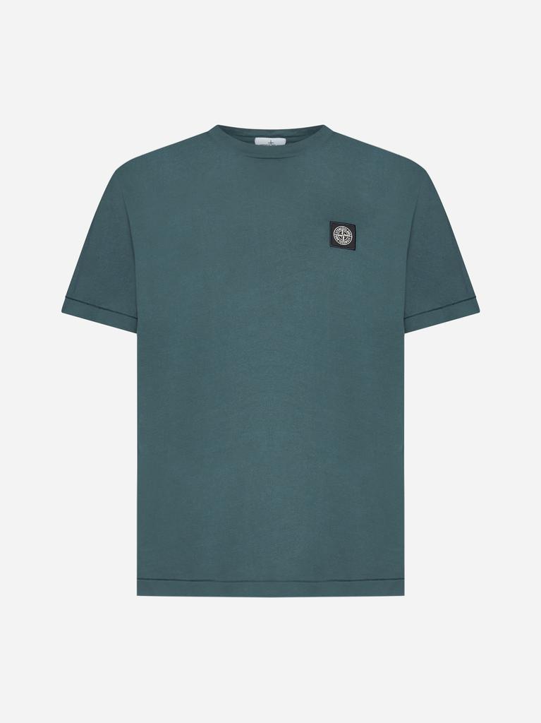 商品Stone Island|Logo-patch cotton t-shirt,价格¥1038,第1张图片