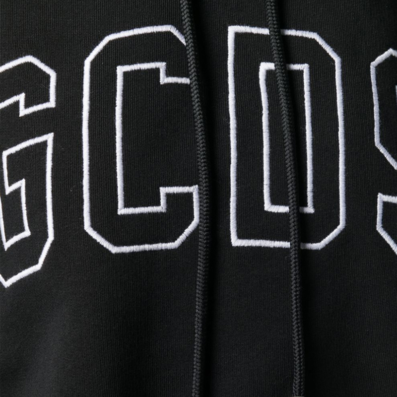 GCDS 女士黑色棉质卫衣 CC94W020071-BLACK商品第1张图片规格展示