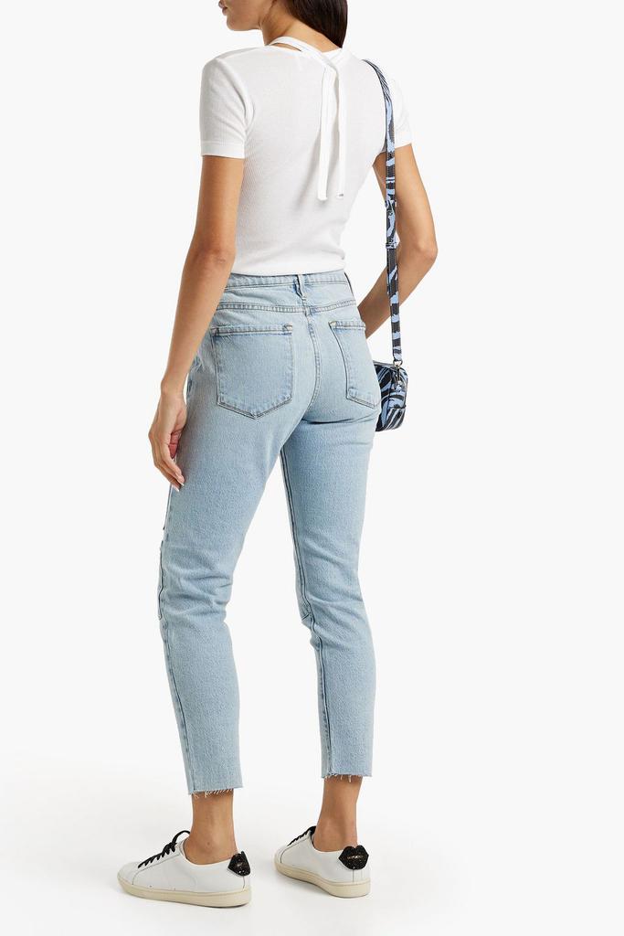 Le Garcon cropped distressed boyfriend jeans商品第1张图片规格展示