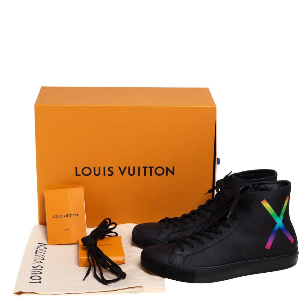 Louis Vuitton Black Leather Tattoo High Top Sneakers Size 42 商品