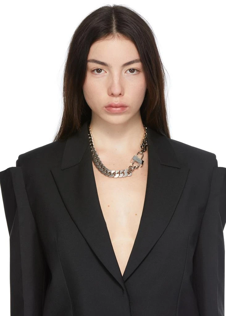 商品Givenchy|Silver Small G Chain Lock Necklace,价格¥10972,第2张图片详细描述
