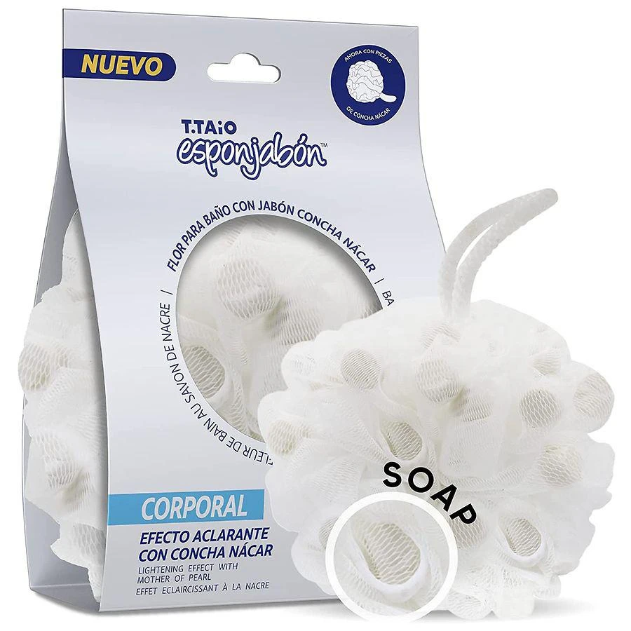 商品T.TAIO Esponjabon|Shower Bath Puff Soap Sponge, Mother of Pearl,价格¥34,第3张图片详细描述