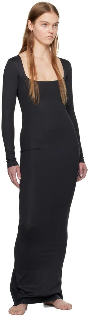 商品SKIMS|Black SKIMS Body Long Sleeve Long Slip Maxi Dress,价格¥957,第4张图片详细描述