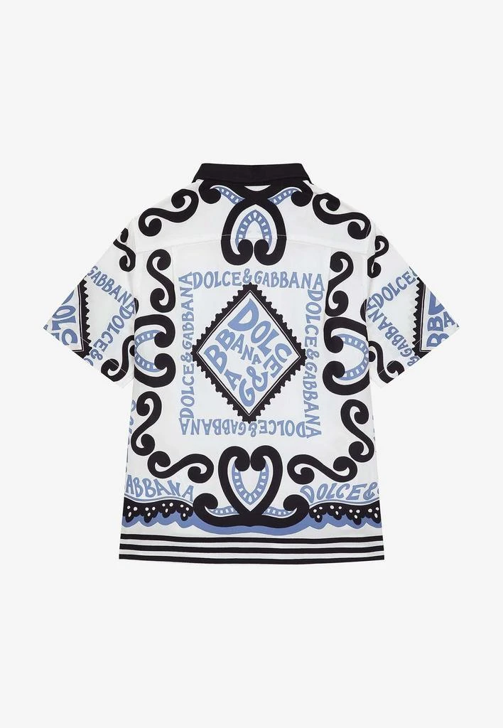 商品Dolce & Gabbana|Boys Marina-Printed Buttoned Shirt,价格¥3604,第2张图片详细描述