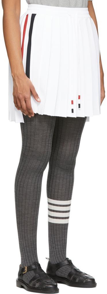 商品Thom Browne|White Dropped Back Mini Skirt,价格¥11399,第4张图片详细描述