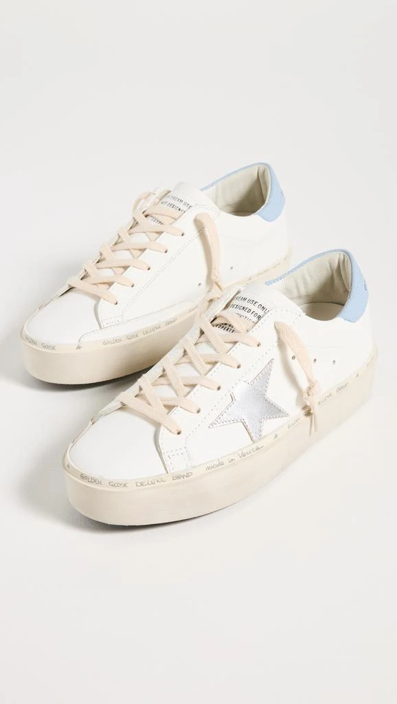 商品Golden Goose|Golden Goose 星星皮革高鞋面和鞋跟层压星星运动鞋,价格¥4418,第5张图片详细描述