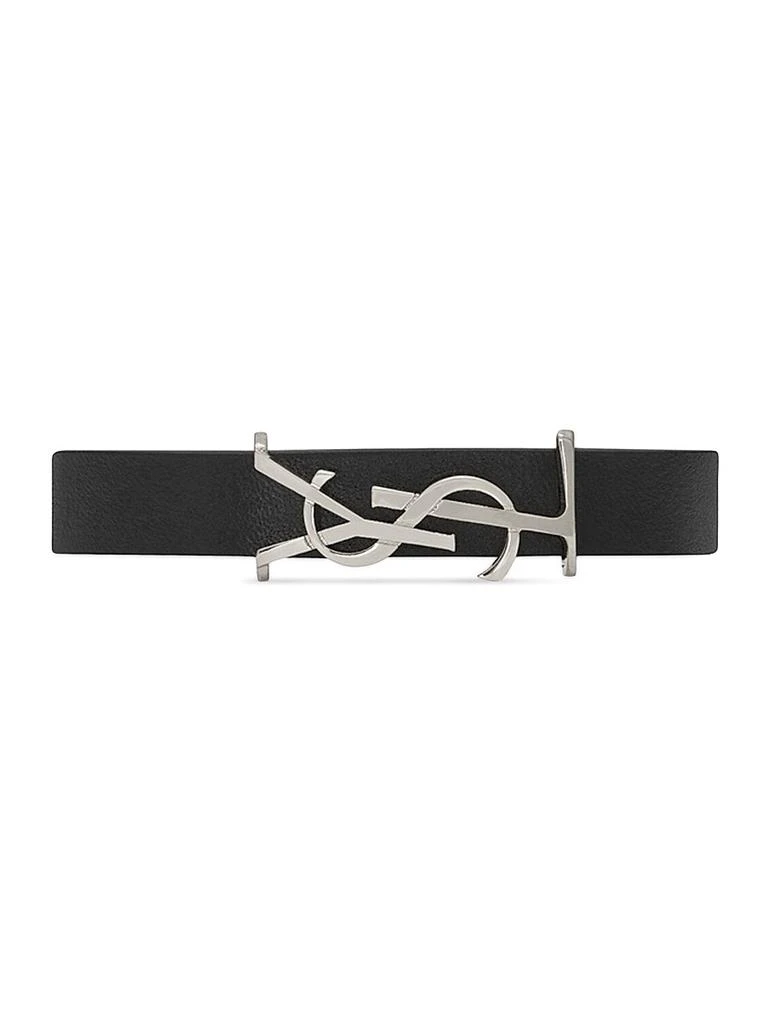 商品Yves Saint Laurent|Cassandre Bracelet in Leather,价格¥2590,第1张图片