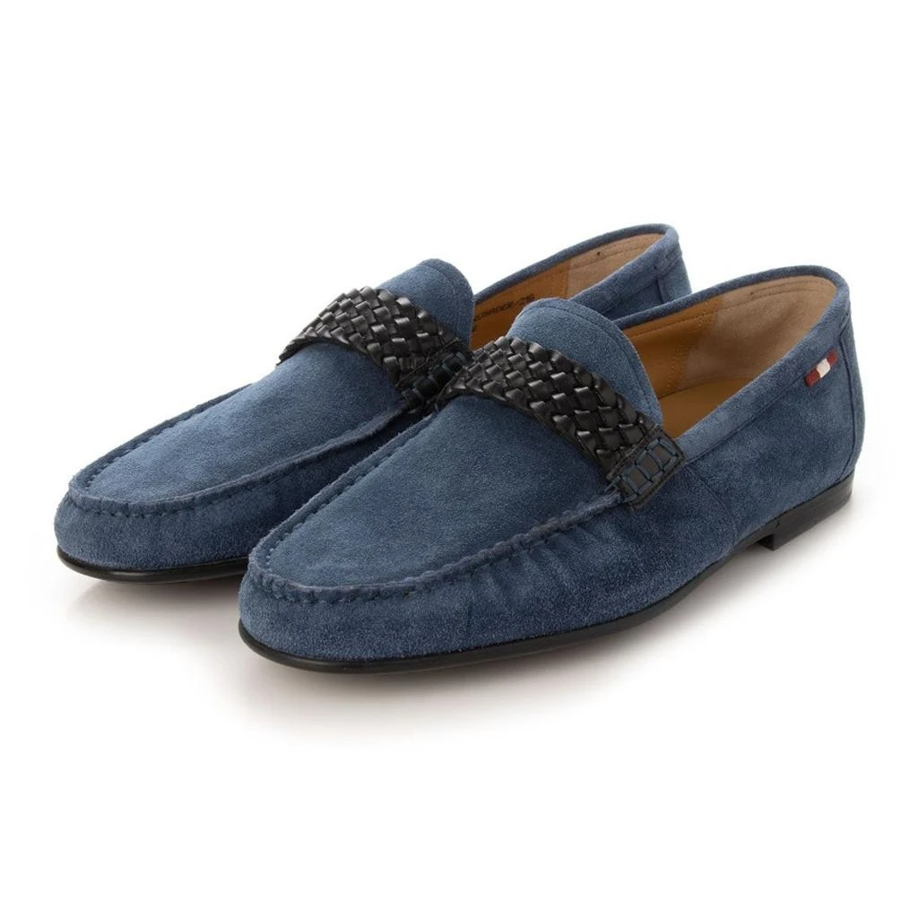 商品Bally|NEW Bally Crusader Men's 6231442 Blue Suede Loafers,价格¥2231,第2张图片详细描述