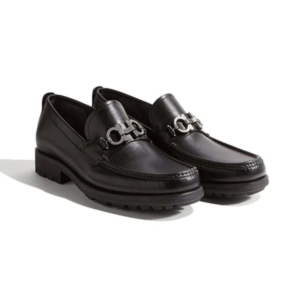 SALVATORE FERRAGAMO 黑色男士乐福鞋 02-A515-671792 商品