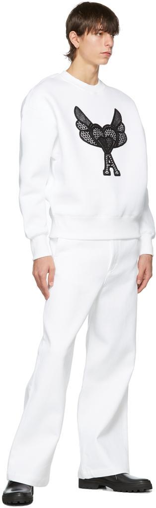 商品AMI|White Ami de Coeur Macrame Sweatshirt,价格¥3806,第6张图片详细描述