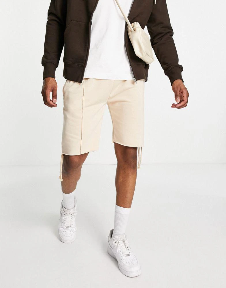 商品American Stitch|American Stitch co-ord jersey shorts in beige,价格¥244,第4张图片详细描述