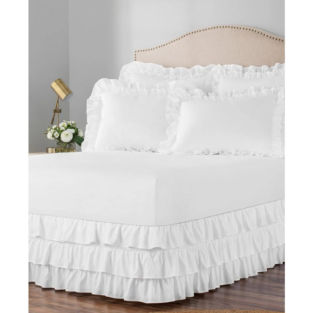 商品Levinsohn Textiles|Belles & Whistles 3-Tiered Ruffle King Bed Skirt,价格¥524,第3张图片详细描述