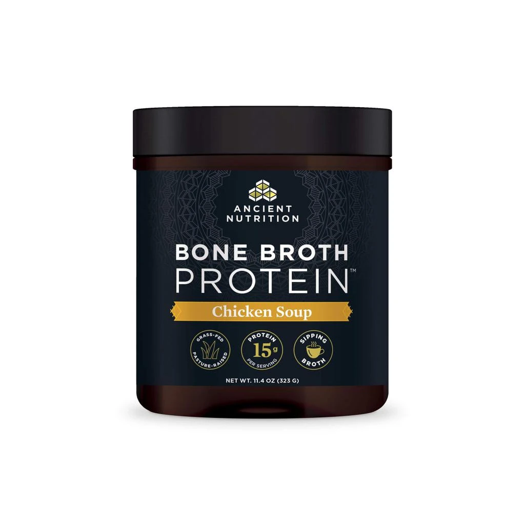 商品Ancient Nutrition|Bone Broth Protein | Powder Chicken Soup (15 Servings) - Podcast Offer,价格¥1024,第1张图片