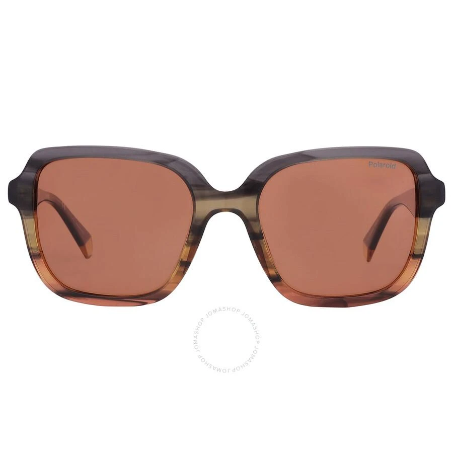 商品Polaroid|Brown Square Ladies Sunglasses PLD 4095/S/X 0M9L/HE 53,价格¥149,第1张图片