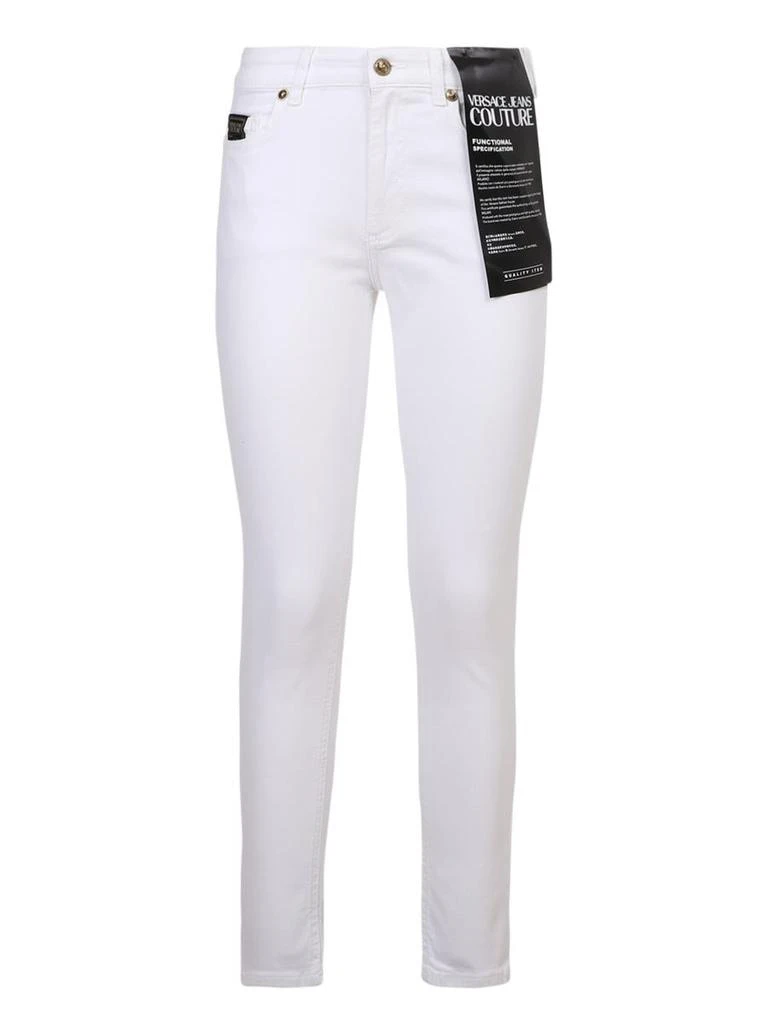 商品Versace|VERSACE JEANS LOGO-EMBROIDERED SKINNY TROUSERS,价格¥1016,第1张图片