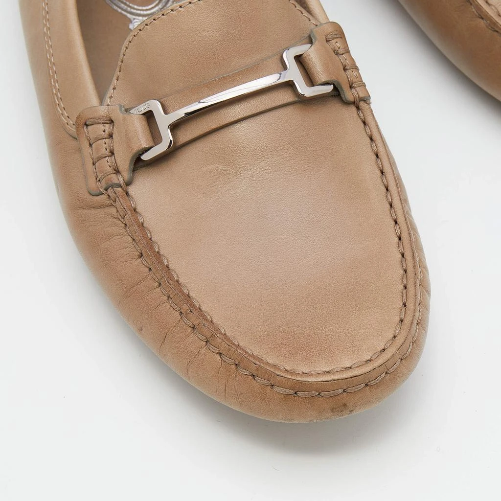 Tod's Sand Brown Leather Slip On Loafers Size 38 商品