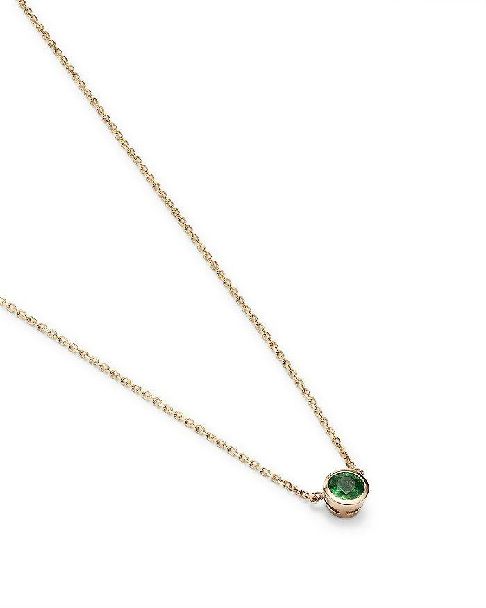 商品Bloomingdale's|Emerald Bezel Pendant Necklace in 14K Yellow Gold, 16" - Exclusive,价格¥11344,第4张图片详细描述