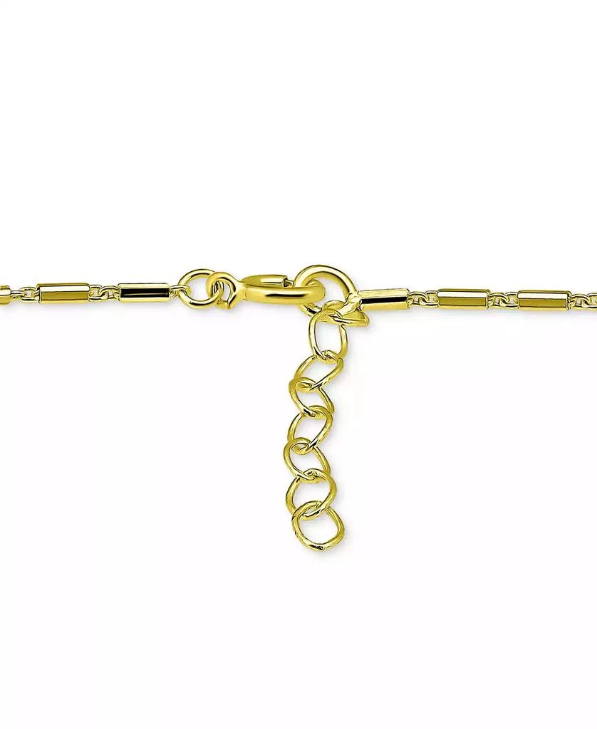 商品Giani Bernini|Onyx Dangle Cylinder Link Ankle Bracelet in 18k Gold-Plated Sterling Silver, Created for Macy's,价格¥113,第4张图片详细描述