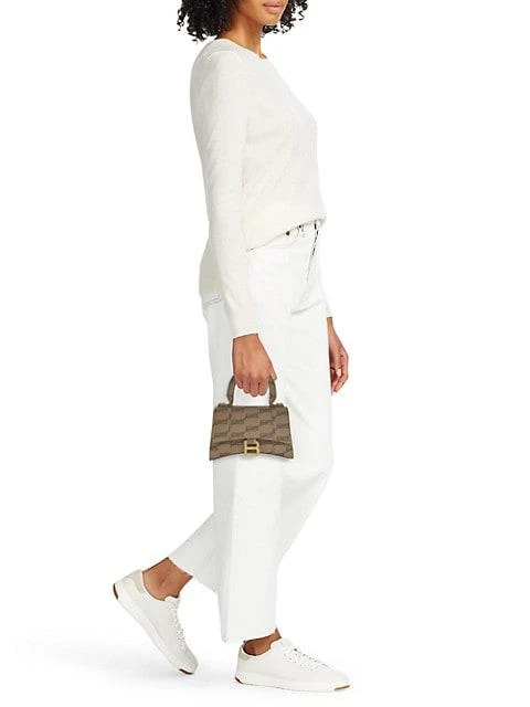 商品Balenciaga|XS Hourglass BB Monogram Coated Canvas Top Handle Bag,价格¥17106,第2张图片详细描述