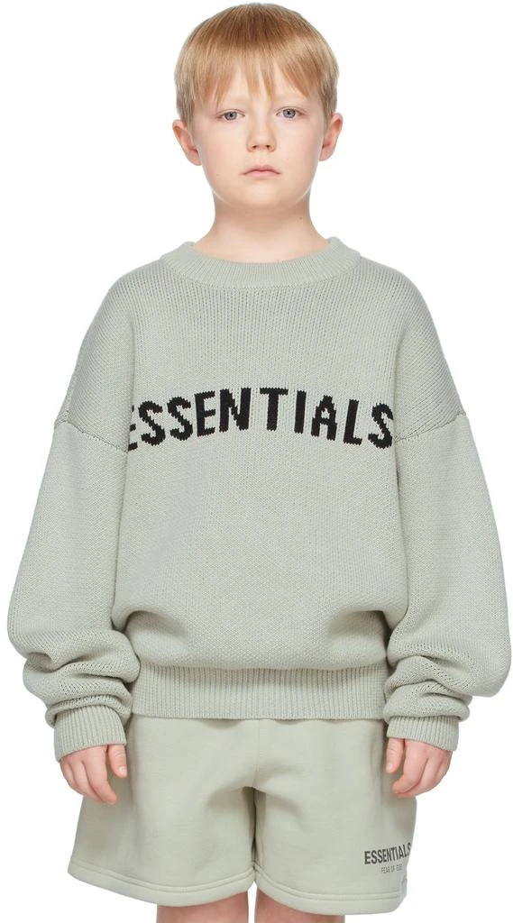 商品Essentials|SSENSE Exclusive Kids Green Pullover Sweater,价格¥497,第2张图片详细描述