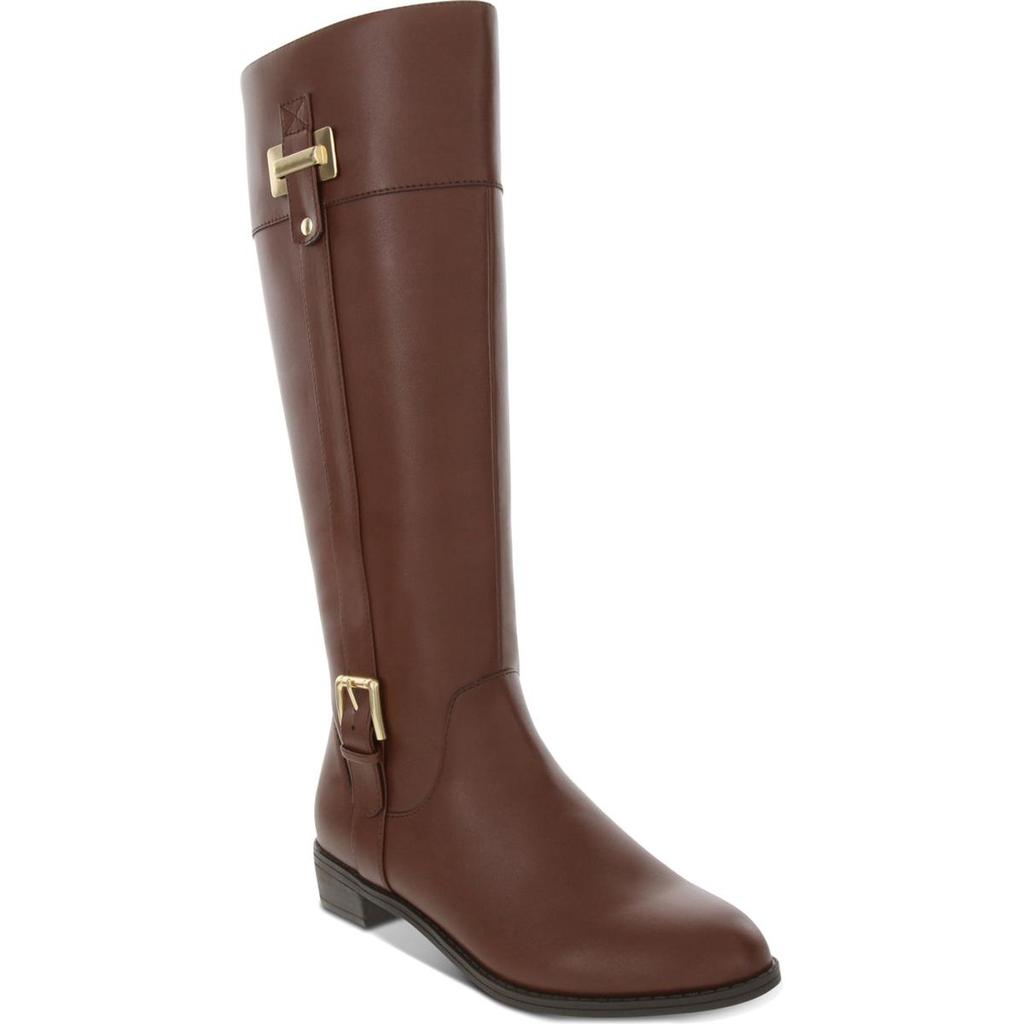 Karen Scott Womens Deliee 2 Faux Leather Wide-Calf Riding Boots商品第2张图片规格展示