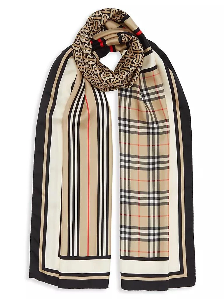 商品Burberry|Multi-Panel Silk 丝巾 丝巾,价格¥4404,第1张图片