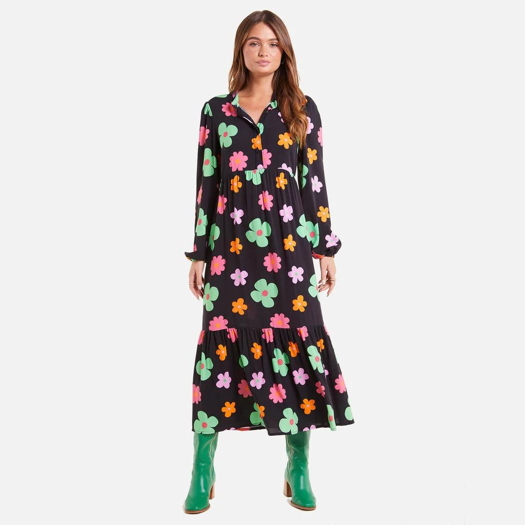商品The Hut|Never Fully Dressed Women's Retro Daisy Panel Dress - Black,价格¥103,第1张图片