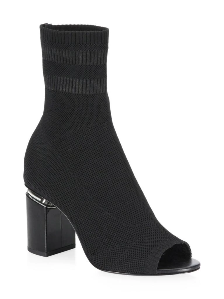 商品Alexander Wang|Alexander Wang - Cat Mid Heel Peep Toe Sock Booties,价格¥1657,第2张图片详细描述