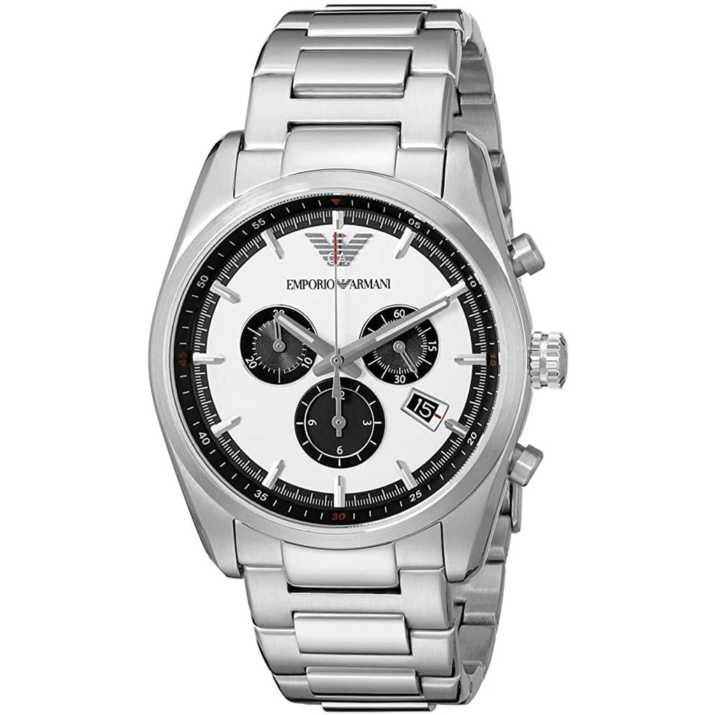 商品Armani|Armani Men's Sportivo Silver Dial Watch,价格¥1408,第1张图片