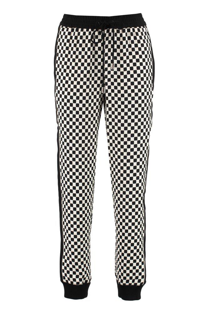 Michael Michael Kors Drawstring Checked Track Pants商品第1张图片规格展示