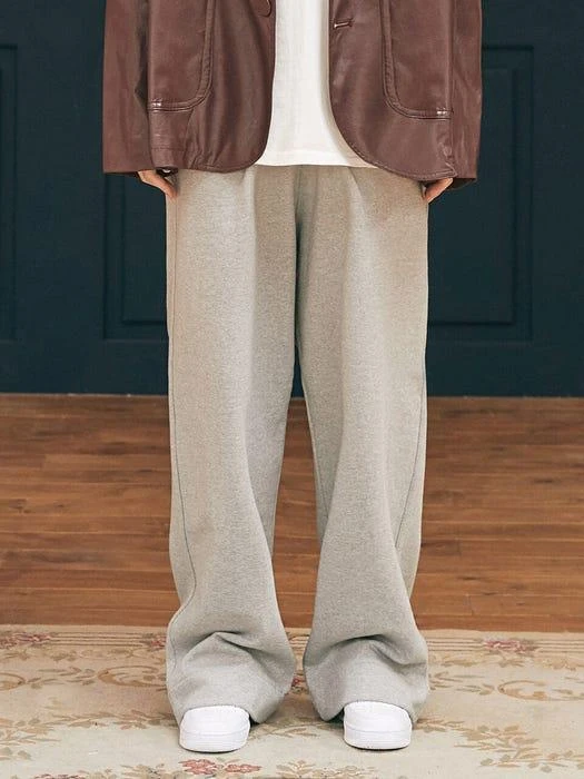 商品GAC|Pin Tuck Wide Sweat Pants _ Grey,价格¥683,第1张图片