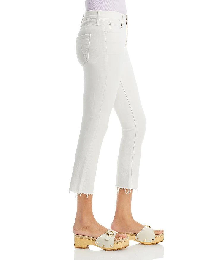 商品MOTHER|The Dazzler Mid Rise Cropped Straight Leg Jeans in Cream Puff	 ,价格¥742,第3张图片详细描述