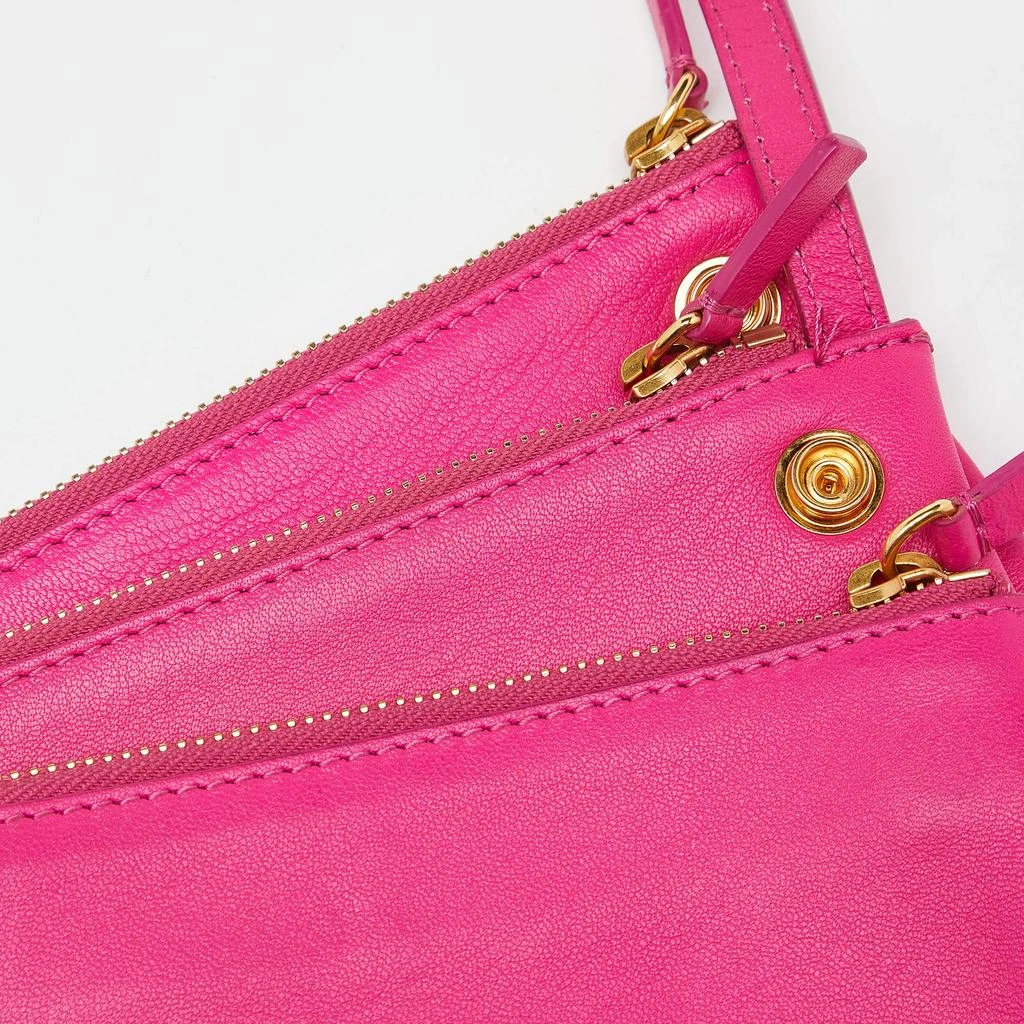 Celine Pink Leather Large Trio Zip Crossbody Bag 商品