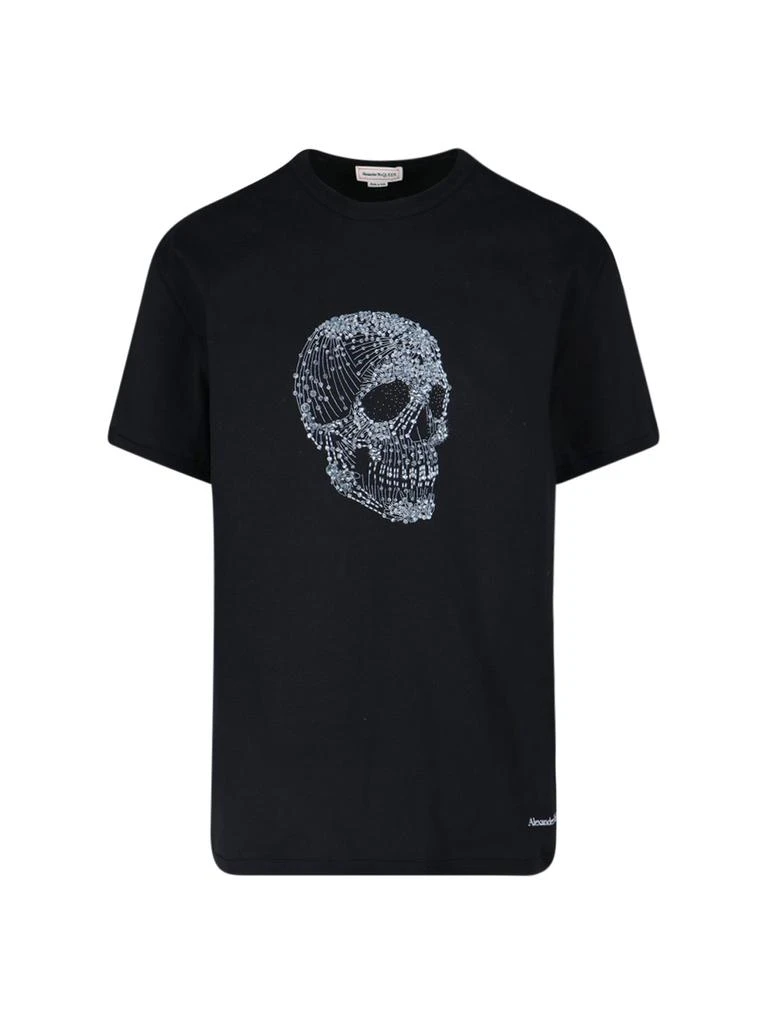 商品Alexander McQueen|Alexander McQueen Skull Printed Crewneck T-Shirt,价格¥1813,第1张图片