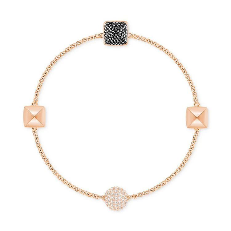 商品Swarovski|Remix Collection Rose Gold-Tone Pavé Pyramid Magnetic Closure Bracelet,价格¥592,第1张图片