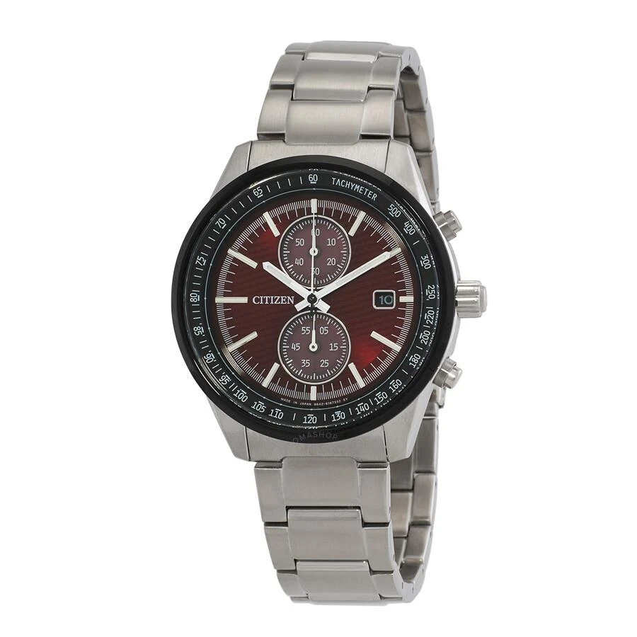 商品Citizen|Chronograph Quartz Red Dial Men's Watch CA7034-96W,价格¥1618,第1张图片