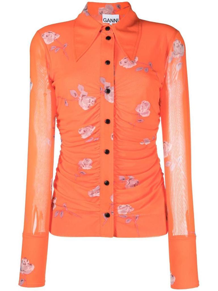 GANNI Shirts Orange商品第1张图片规格展示