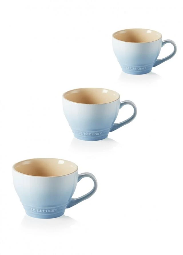 商品Le Creuset|Set of 3 stoneware grand mugs coastal blue,价格¥437,第1张图片